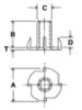 Picture of 10-24X3/16 / 3 Prong Tnuts / Plain