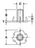 Picture of 1/4-20X1/4 6 Prong Tnuts / Plain