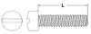 Picture of 10 - 32 X 1 3/4 Machine Screw Fillister Head Slotted Zinc Cr+3