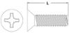 Picture of 8 - 32 X 3/4 Stainless Steel 18-8 (Inch) Philips Flat Head Machine Screw