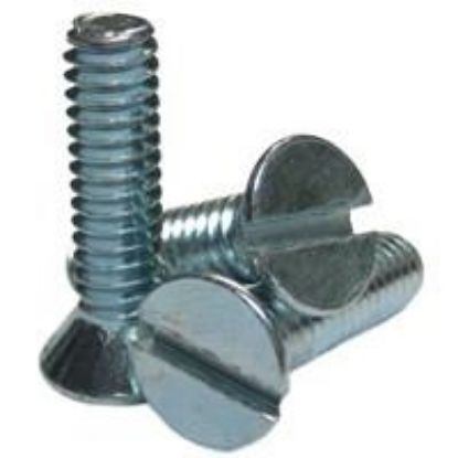 Picture of 1/2 - 13 X 6 Machine Screw Flat Head Slotted Zinc Cr+3
