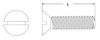 Picture of 1/4 - 20 X 7/8 Machine Screw Flat Head Slotted Zinc Cr+3