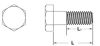 Picture of 1/2 - 13 X 18 6 A307 Grade A Low Carbon Hex Bolts (Inch) Plain