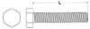 Picture of 1/4 - 20 X 1 1/4 Machine Screw Indented Head Hex Zinc Cr+3