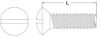 Picture of 6 - 32 X 5/16 Machine Screw Oval Head Slotted Zinc Cr+3