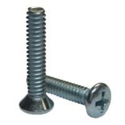 Picture of 1/4 - 20 X 3/4 Machine Screw Oval Head Phillips Zinc Cr+3