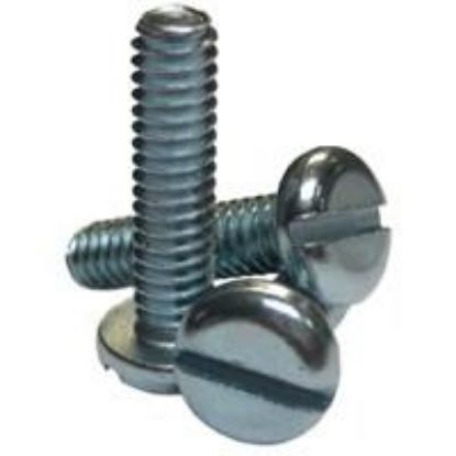 Picture of 1/4 - 20 X 2 1/2 Machine Screw Pan Head Slotted Zinc Cr+3