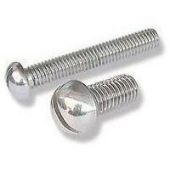 Picture of 10 - 32 X 3 1/4 Machine Screw Round Head Slotted Zinc Cr+3