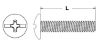 Picture of 10 - 24 X 6" Machine Screw Truss Head Phillips/Slotted Combo Zinc Cr+3