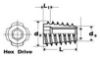 Picture of Type E Insert Nut 1/4-20 x 13mm Zinc
