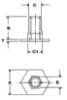 Picture of Pallet Nut Hex Dr 1/4-20X9/16 Zinc
