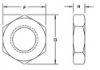 Picture of 7/8 - 14 Finished Hex Jam Nut Plain
