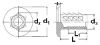 Picture of Type I Insert Nut 10-24 x 10mm KD Plain