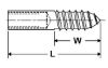Picture of Insert Hanger Bolt 1/4-20 x 3/8 Zinc
