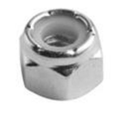 Picture of #10 - 32 NM (STANDARD) Hex Locknut Nylon Insert Zinc CR+3
