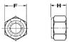Picture of 1 1/2 - 6 NU (HEAVY) Hex Locknut Nylon Insert Zinc CR+3