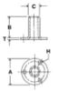 Picture of Round Base 3/8-16  3 Hole Special Flange Plain