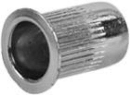 Picture of Rivet Nut 1/4-20 x 0.58 Flat Head w/ Serrations, Zinc Dichromate