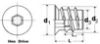 Picture of Type SIS Insert Nut 1/4-20 x 13mm Zinc