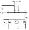 Picture of Slab Base Long 1/4-20X5/16 2 Holes .170 Dia Plain