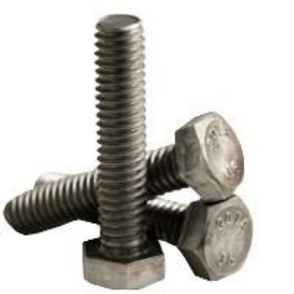 Picture of 7/16" - 14 X 2" A307 Grade A Low Carbon Hex Tap Bolts (Inch) Plain