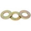 Picture of 1/4" L9 Tension Flat Washers Zinc & Yellow Cr+ 3 USS Pattern